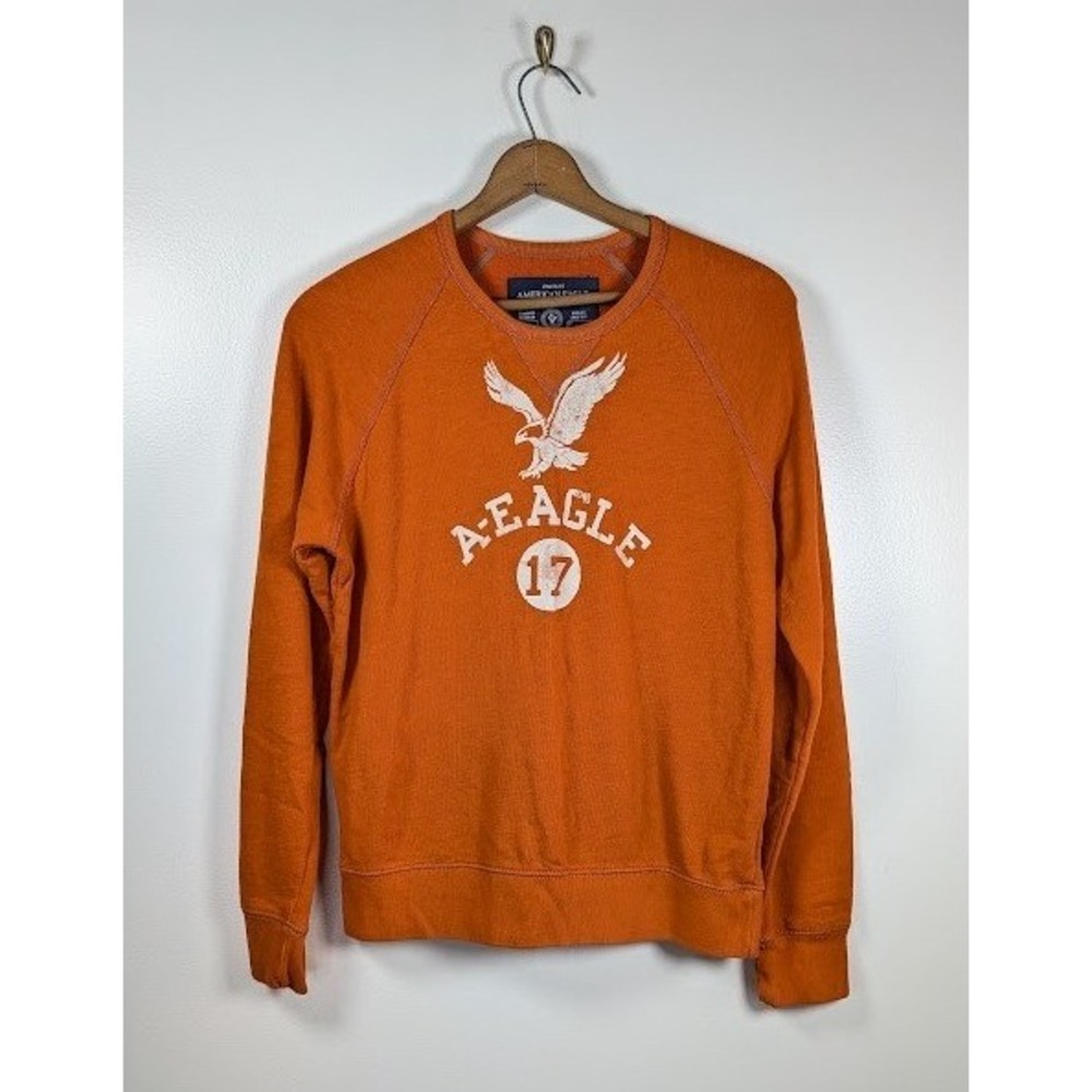 Y2K American Eagle Shirt Men's Size Medium Athletic Fit Logo Graphic Pullover